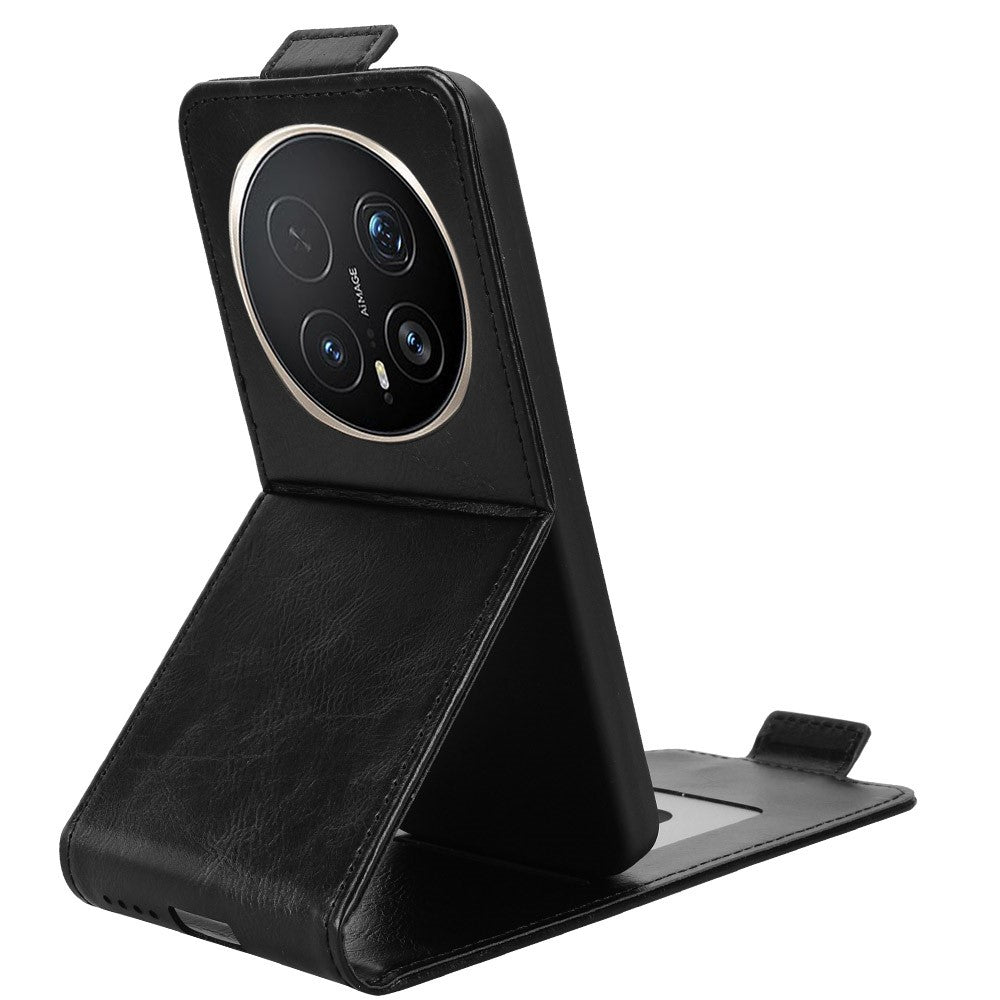 For Honor Magic8 Pro 5G Stand Case Magnetic Clasp Vertical Flip Leather Phone Cover with Card Holder