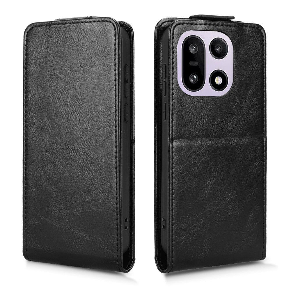 For OnePlus 15 5G Stand Case Magnetic Clasp Vertical Flip Leather Phone Cover with Card Holder