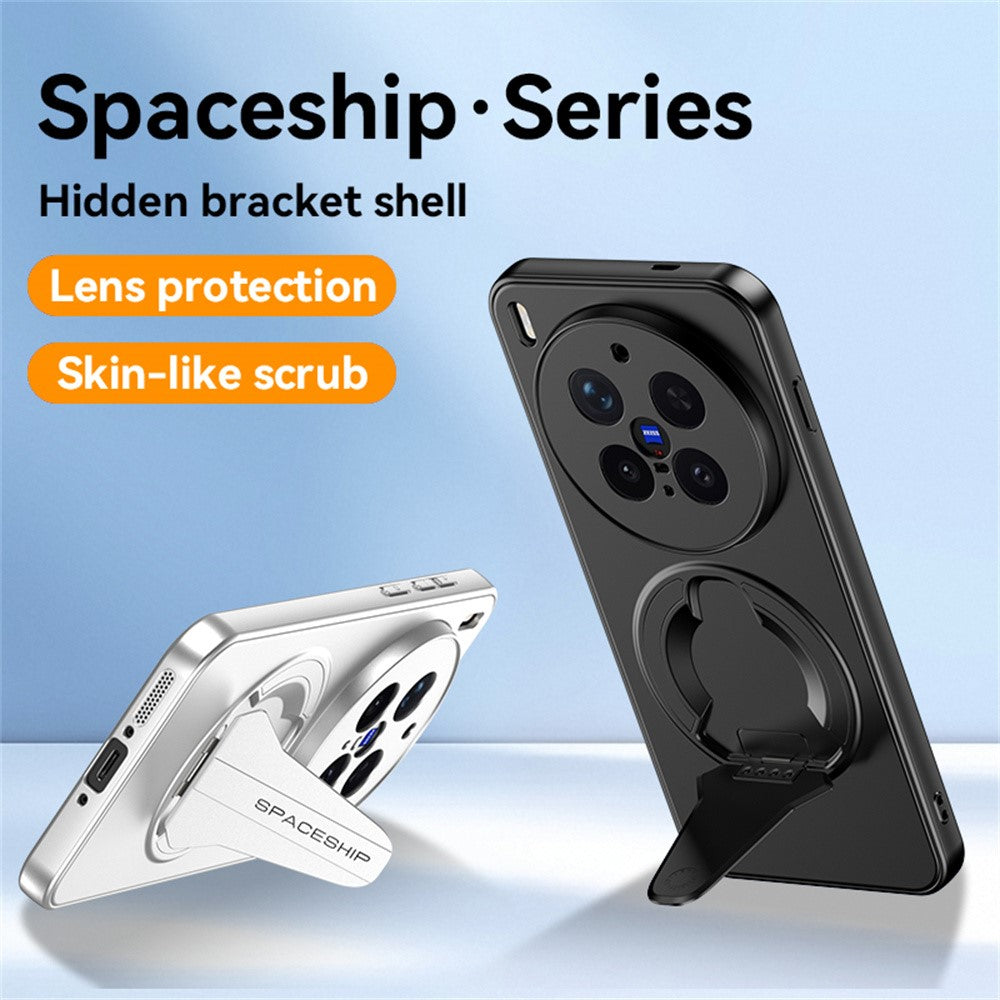 For vivo X300 Pro 5G Case Compatible with MagSafe Hidden Kickstand Skin-Feel Matte PC TPU Phone Back Cover