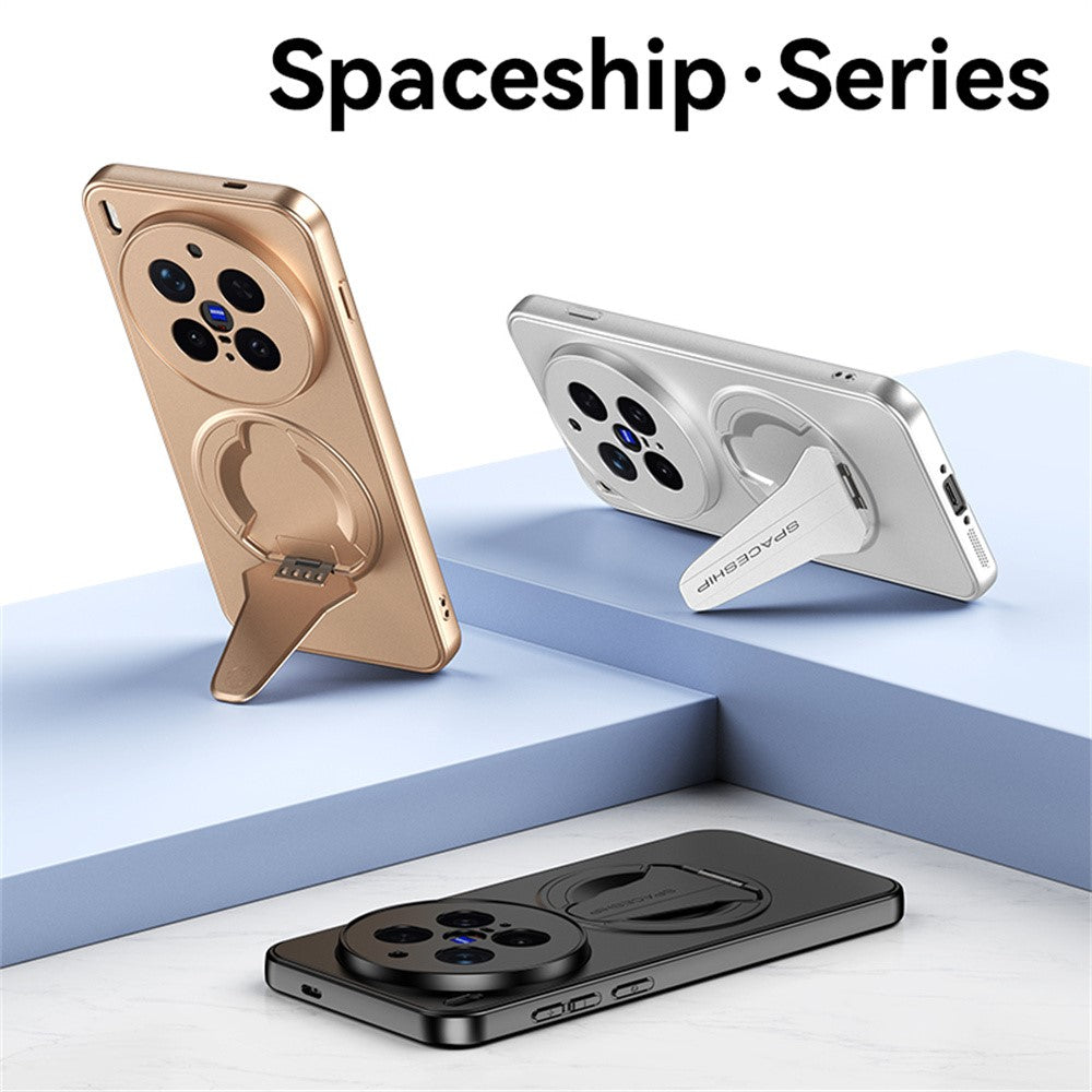 For vivo X300 Pro 5G Case Compatible with MagSafe Hidden Kickstand Skin-Feel Matte PC TPU Phone Back Cover