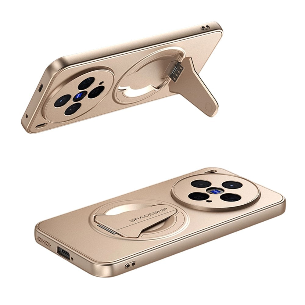 For vivo X300 5G Case Compatible with MagSafe Hidden Kickstand Skin-Feel Matte PC TPU Phone Back Cover