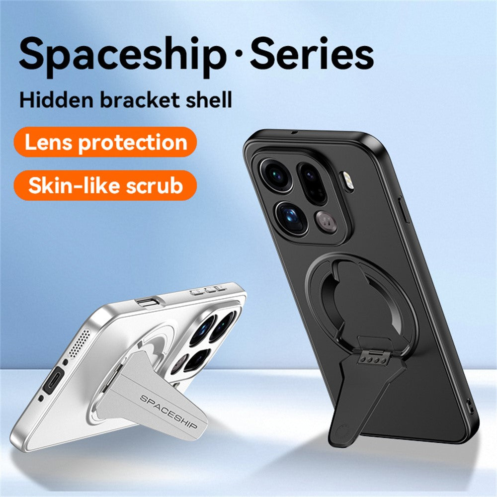 For Oppo Find X9 Pro 5G Case Compatible with MagSafe Hidden Kickstand Skin-Feel Matte PC TPU Phone Back Cover