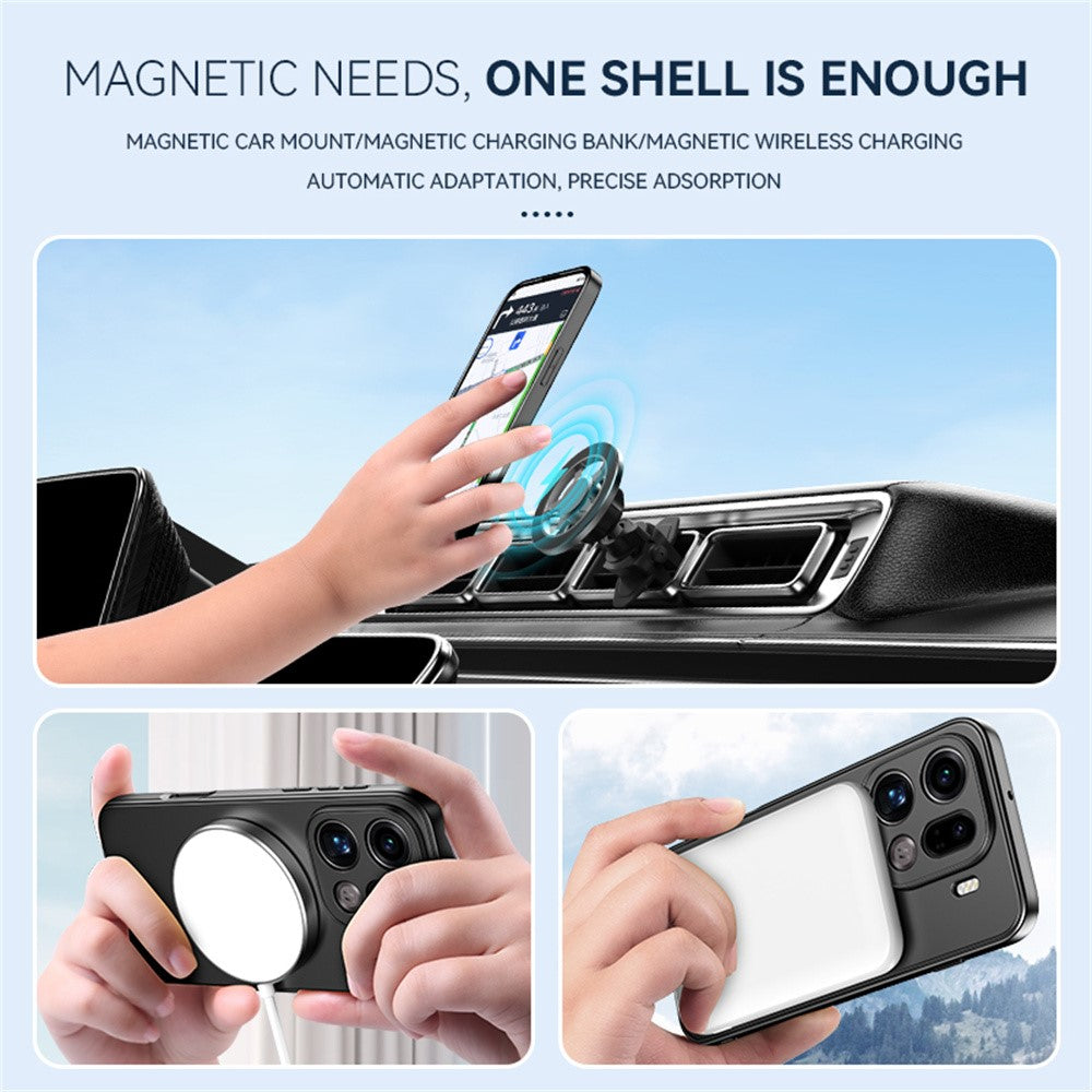 For Oppo Find X9 Pro 5G Case Compatible with MagSafe Hidden Kickstand Skin-Feel Matte PC TPU Phone Back Cover