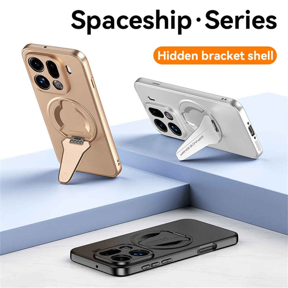 For Oppo Find X9 Pro 5G Case Compatible with MagSafe Hidden Kickstand Skin-Feel Matte PC TPU Phone Back Cover