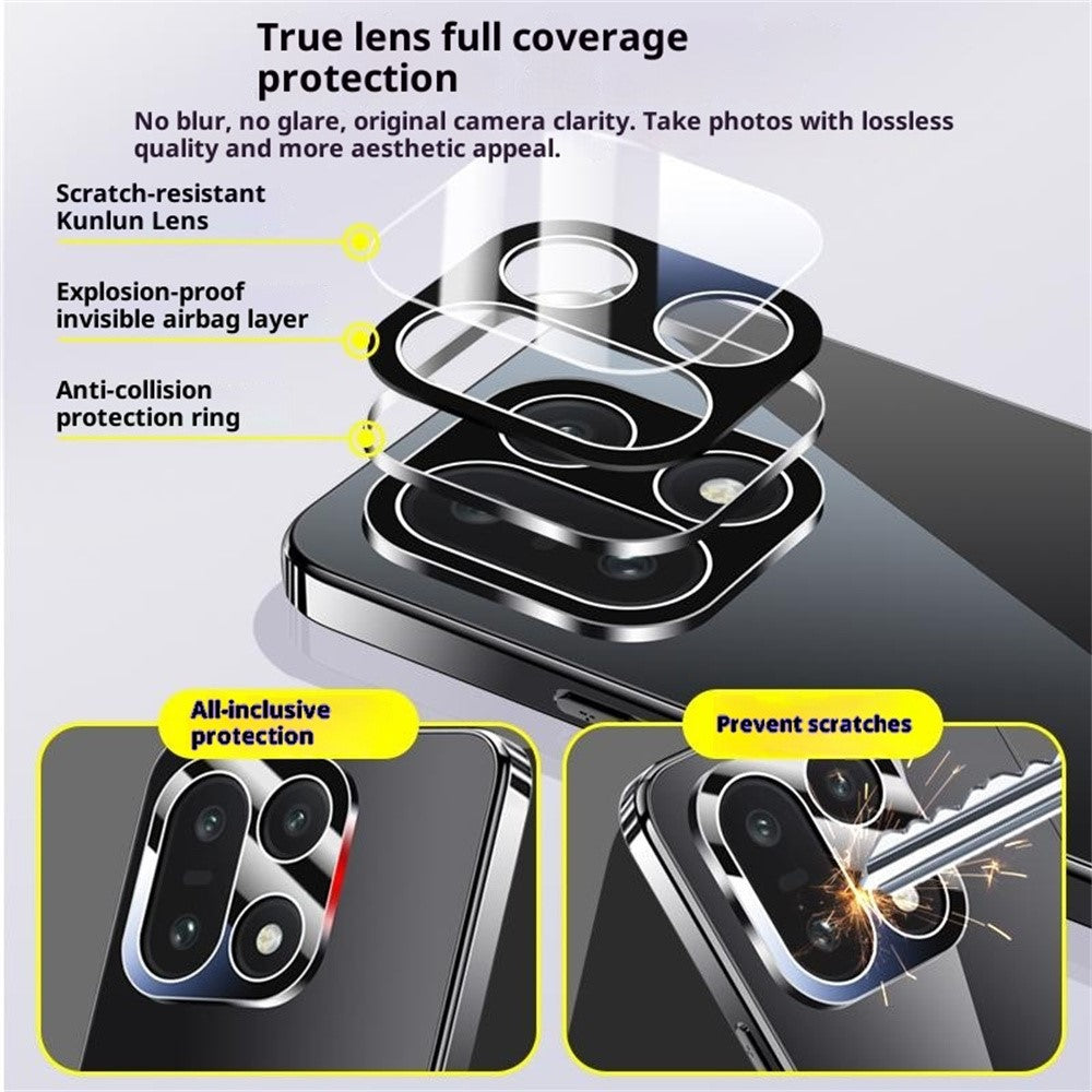 For OnePlus 15 5G Case Electroplating PC Phone Back Cover with Camera Lens Protector