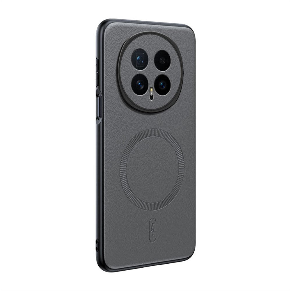 For Honor Magic8 5G Case Compatible with MagSafe Leather Coated TPU + PC Phone Cover