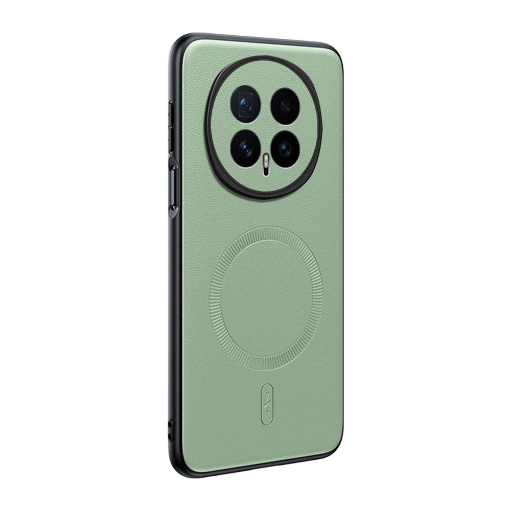 For Honor Magic8 5G Case Compatible with MagSafe Leather Coated TPU + PC Phone Cover