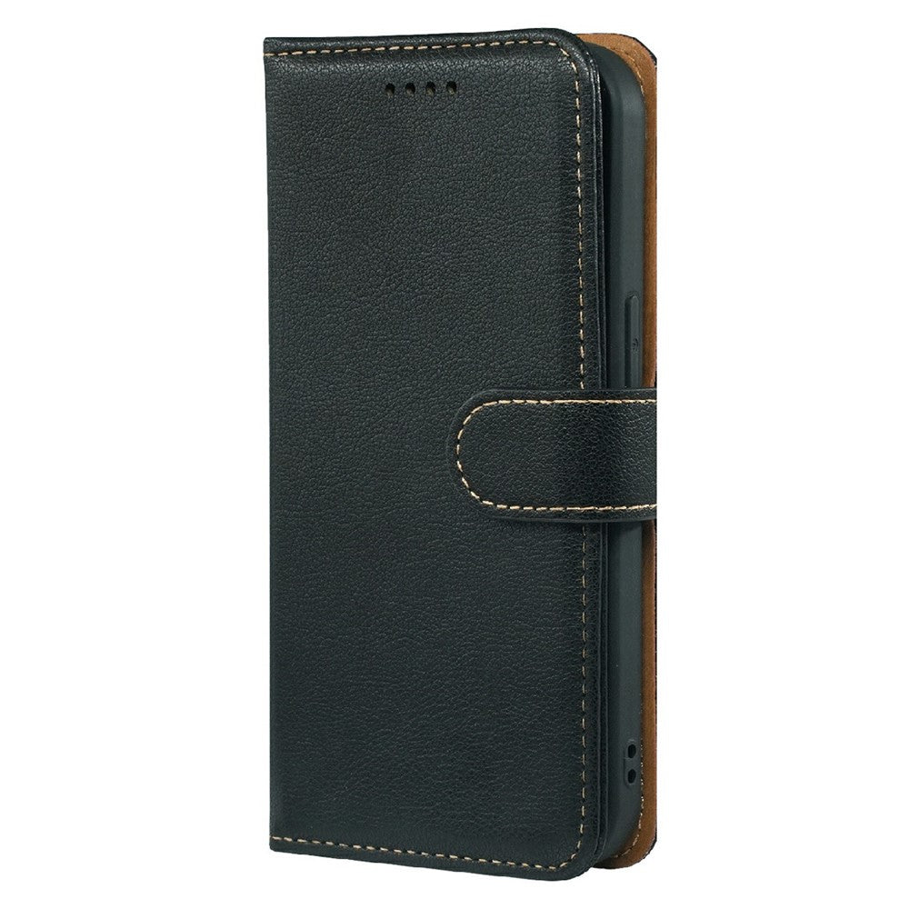 For vivo iQOO 15 5G Case RFID Blocking Wallet Litchi Texture Leather Phone Cover Magnetic Clasp