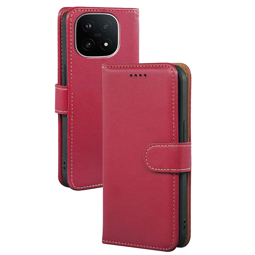 For vivo iQOO 15 5G Case RFID Blocking Wallet Litchi Texture Leather Phone Cover Magnetic Clasp