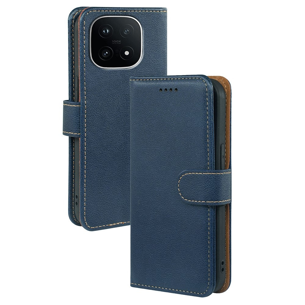 For vivo iQOO 15 5G Case RFID Blocking Wallet Litchi Texture Leather Phone Cover Magnetic Clasp