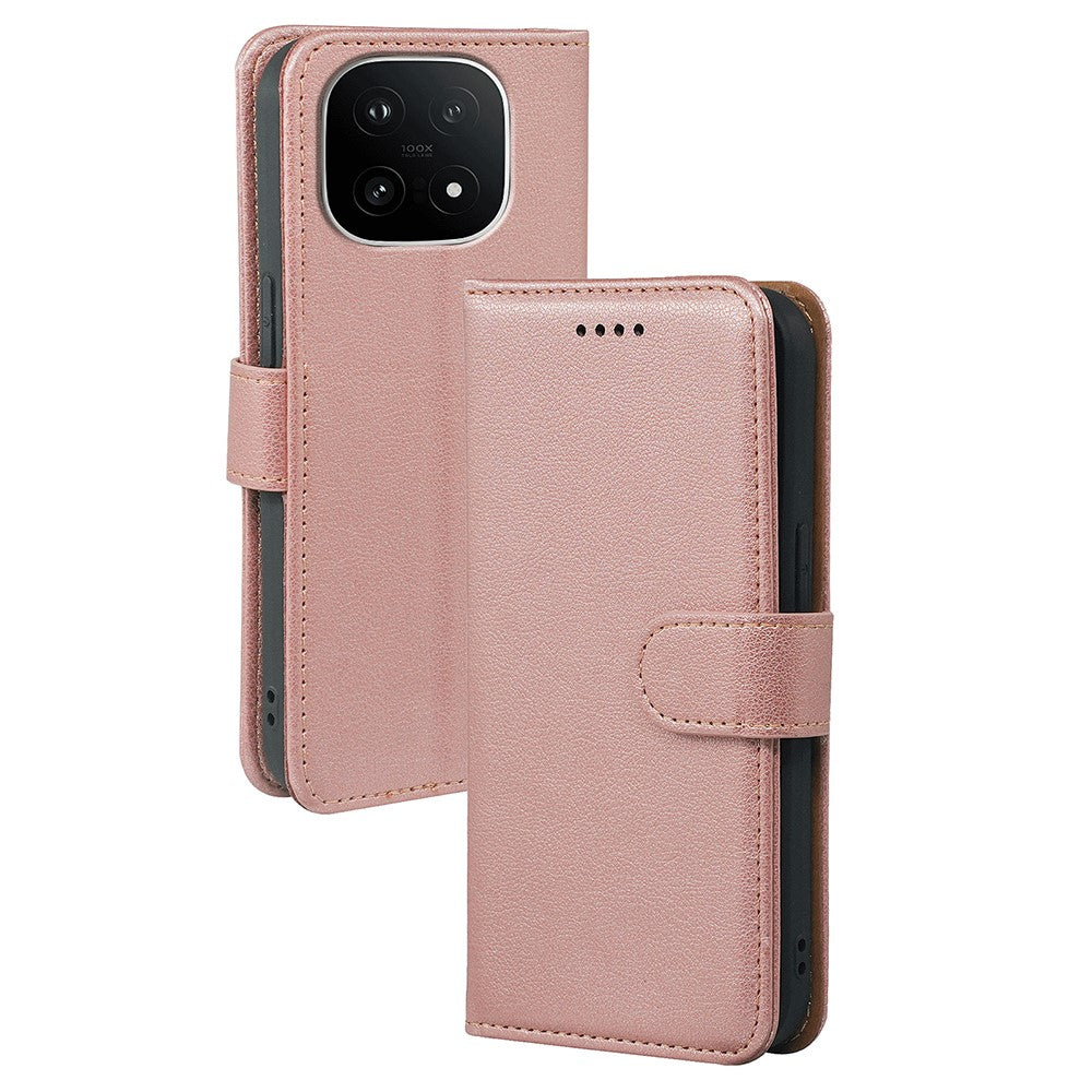 For vivo iQOO 15 5G Case RFID Blocking Wallet Litchi Texture Leather Phone Cover Magnetic Clasp