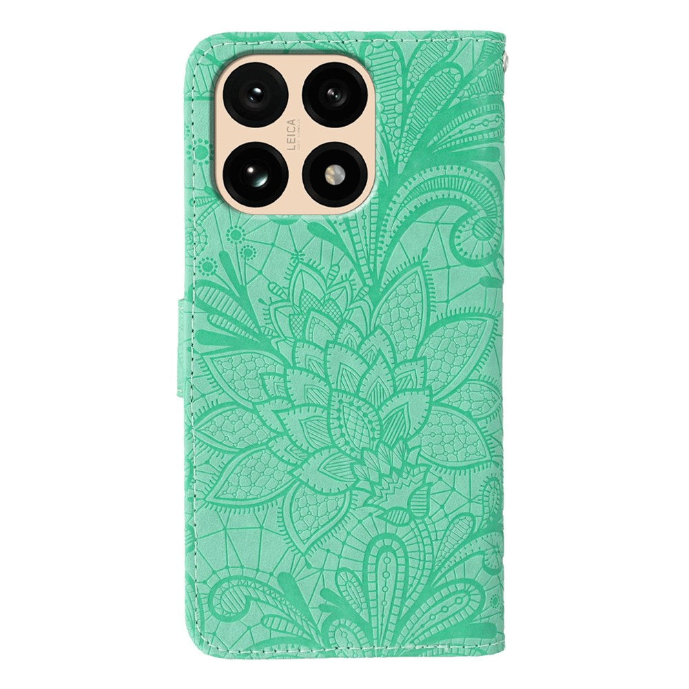 For Xiaomi 15T Case Lace Flowers PU Leather Flip Wallet Phone Cover