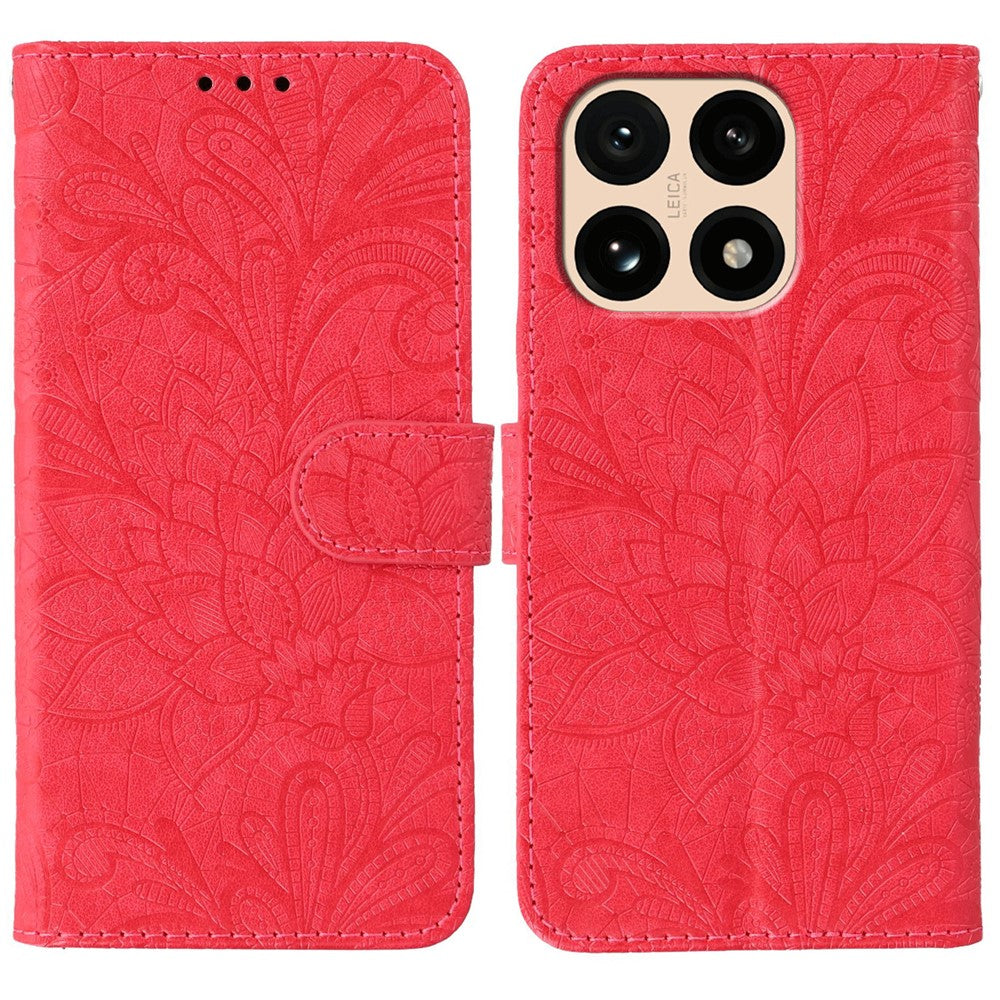 For Xiaomi 15T Case Lace Flowers PU Leather Flip Wallet Phone Cover