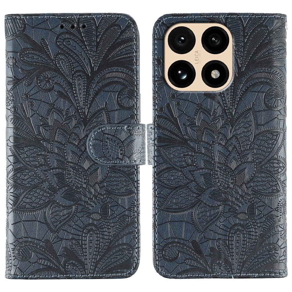 For Xiaomi 15T Case Lace Flowers PU Leather Flip Wallet Phone Cover