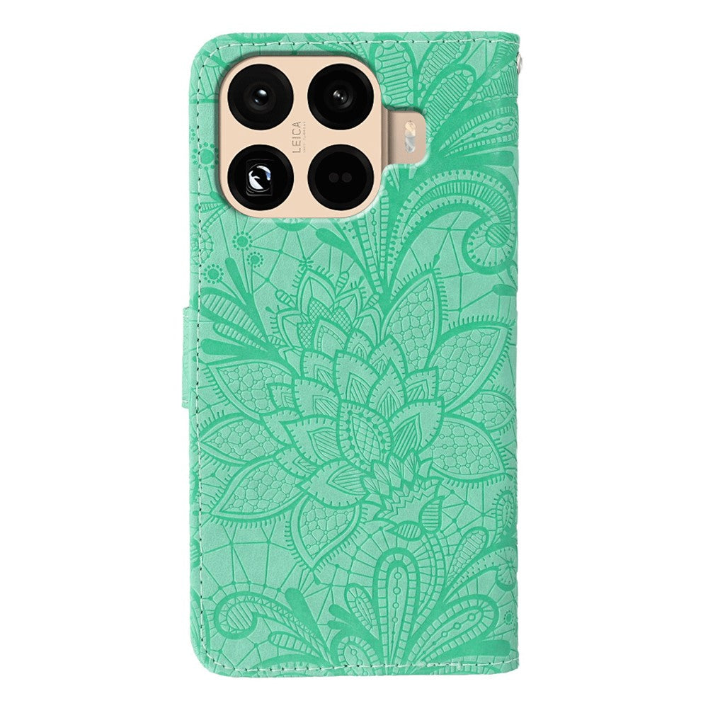 For Xiaomi 15T Pro Case Lace Flowers PU Leather Flip Wallet Phone Cover