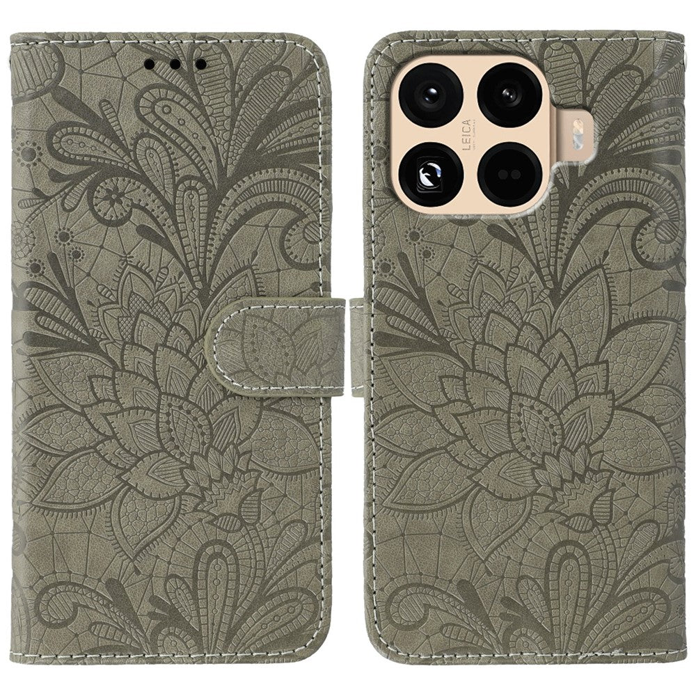 For Xiaomi 15T Pro Case Lace Flowers PU Leather Flip Wallet Phone Cover