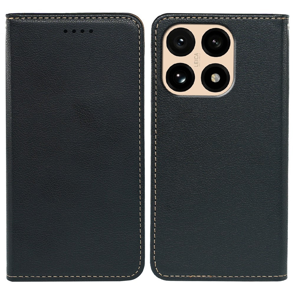 Funda tipo cartera para Xiaomi 15T con bloqueo RFID, de cuero, con cierre magnético resistente.