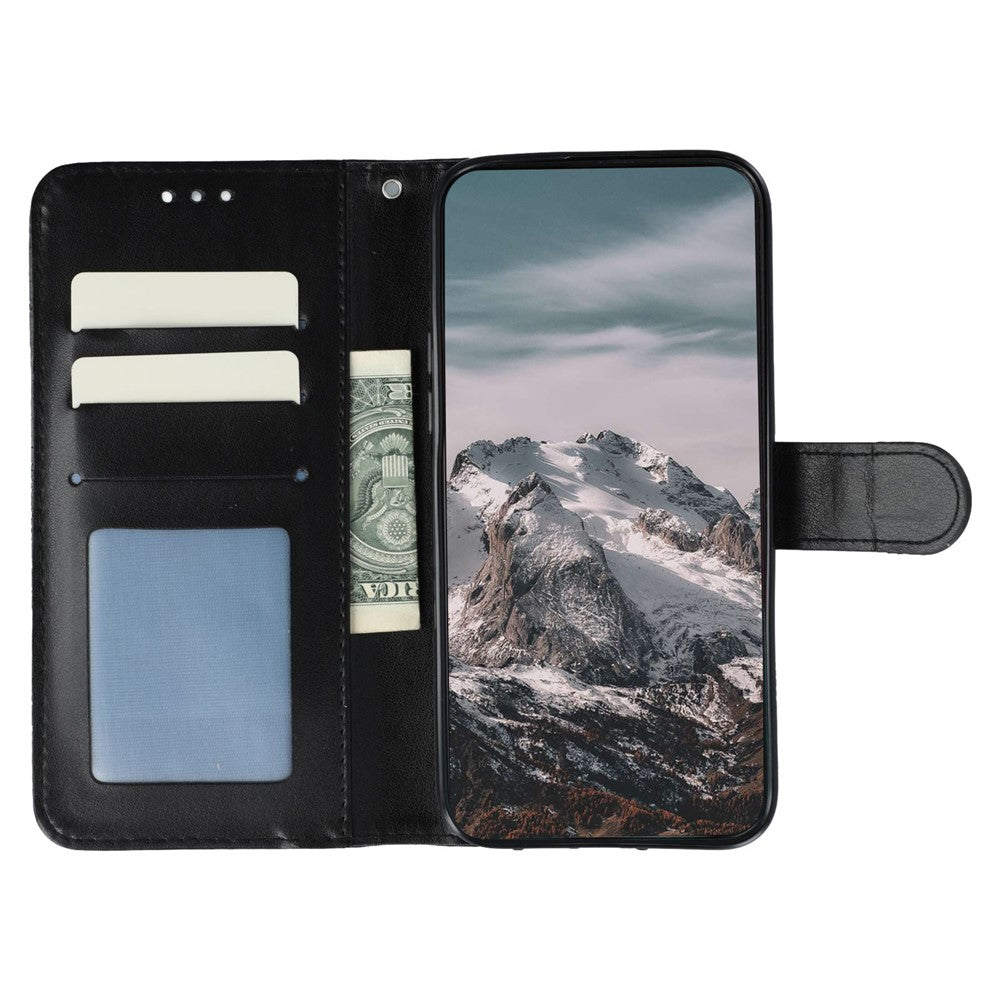 For Xiaomi 15T Pro Case PU Leather Mandala Imprinted Design Wallet Phone Cover with Wrist Strap