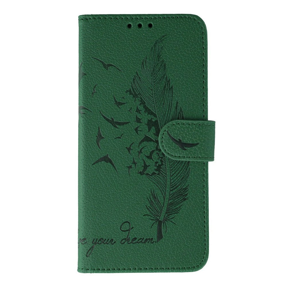 For Xiaomi 15T Pro Case Feather Imprint PU Leather Wallet Phone Cover
