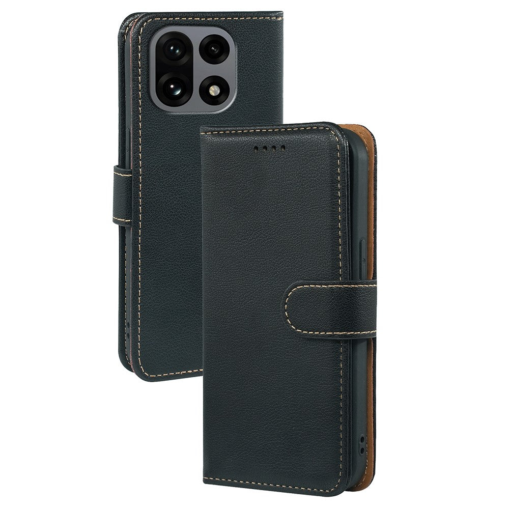 For OnePlus 15 5G Case RFID Blocking Wallet Litchi Texture Leather Phone Cover Magnetic Clasp