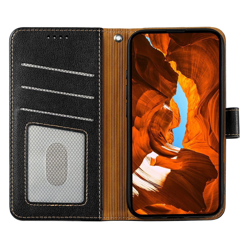 For OnePlus 15 5G Case RFID Blocking Wallet Litchi Texture Leather Phone Cover Magnetic Clasp