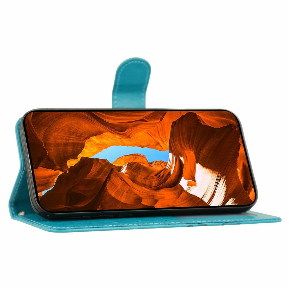 For OnePlus 15 5G Case Wallet Stand Imprinted Rose Butterfly PU Leather Phone Cover