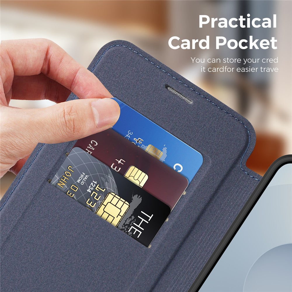 For Samsung Galaxy S25 FE Case Compatible with MagSafe RFID Blocking Card Holder Leather Phone Cover