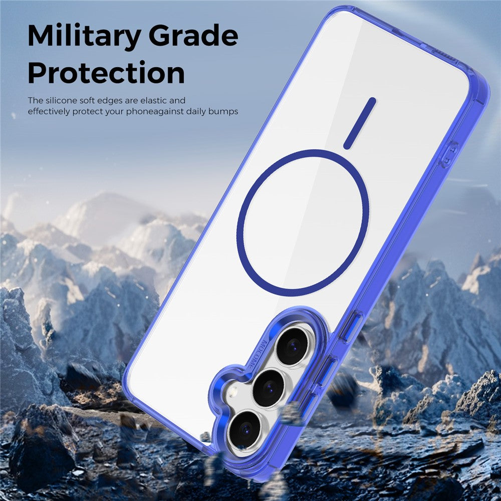 For Samsung Galaxy S25 FE Magnetic Case Compatible with MagSafe TPU PC Clear Phone Cover