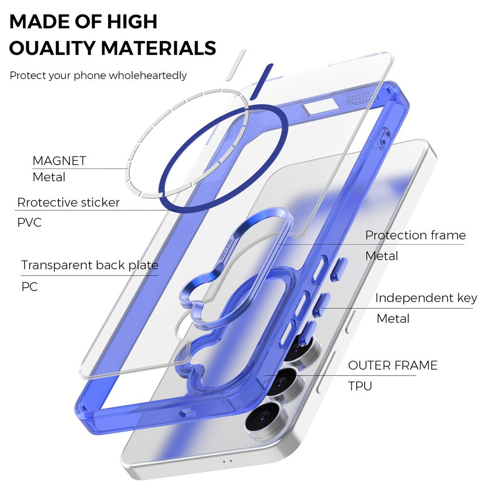 For Samsung Galaxy S25 FE Magnetic Case Compatible with MagSafe TPU PC Clear Phone Cover