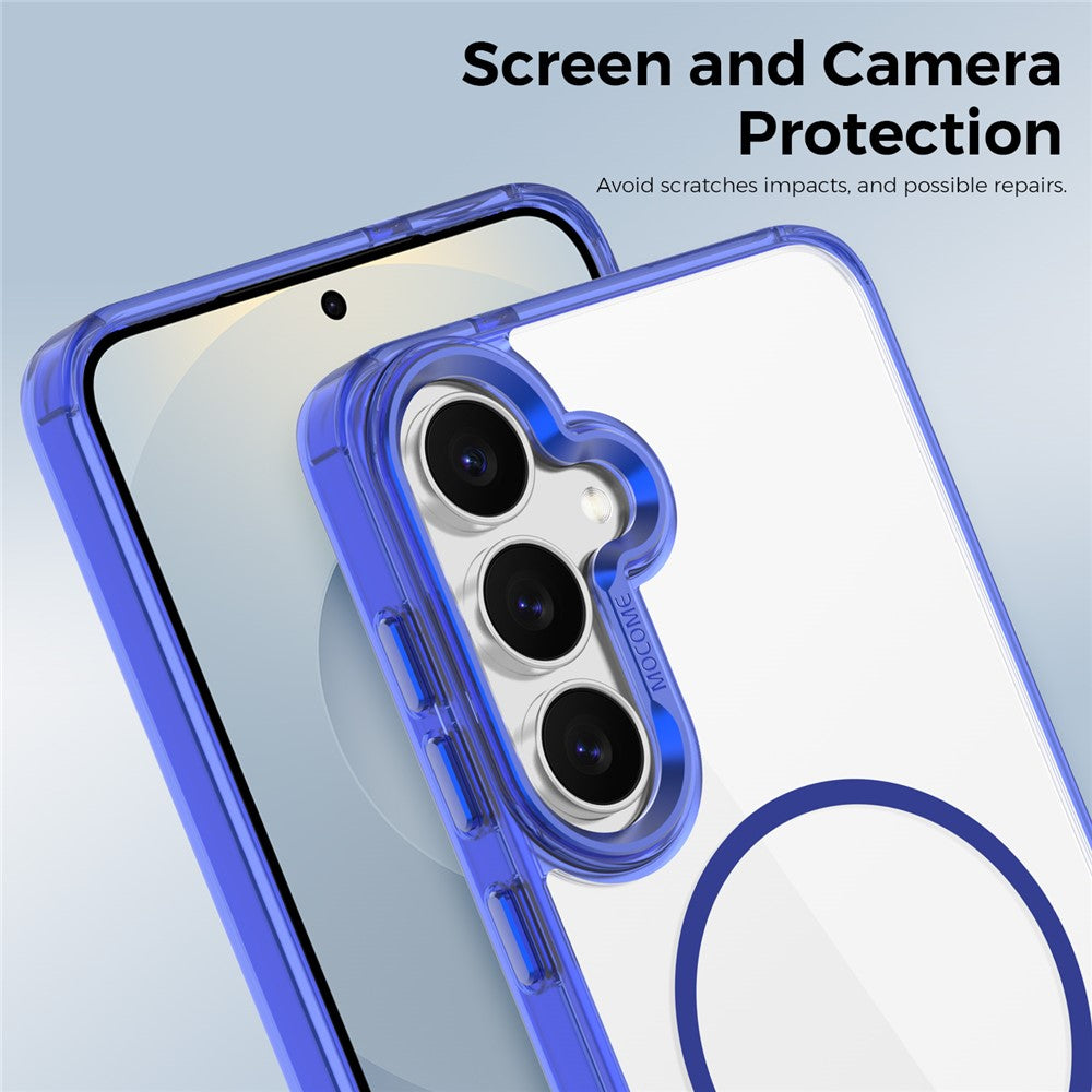 For Samsung Galaxy S25 FE Magnetic Case Compatible with MagSafe TPU PC Clear Phone Cover