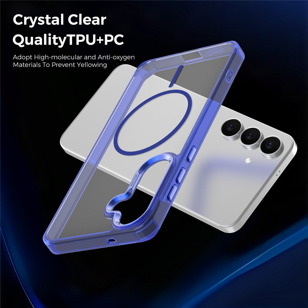For Samsung Galaxy S25 FE Magnetic Case Compatible with MagSafe TPU PC Clear Phone Cover