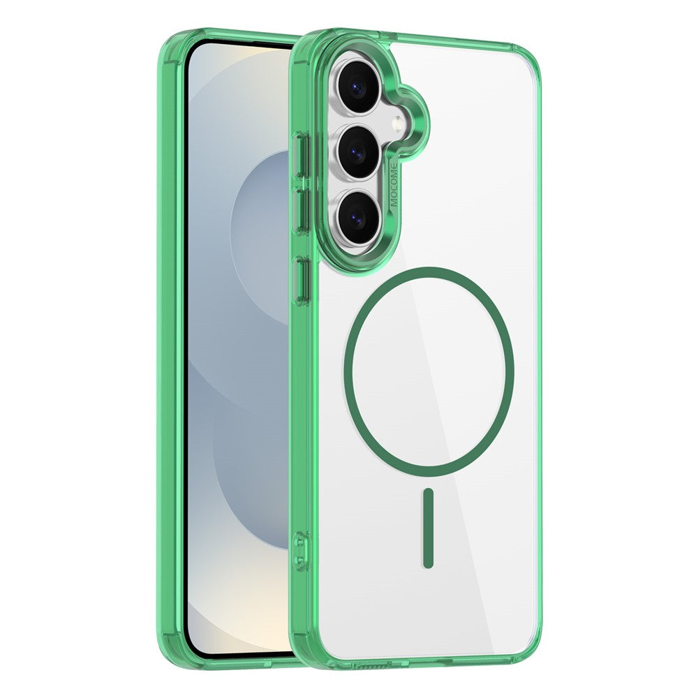 For Samsung Galaxy S25 FE Magnetic Case Compatible with MagSafe TPU PC Clear Phone Cover