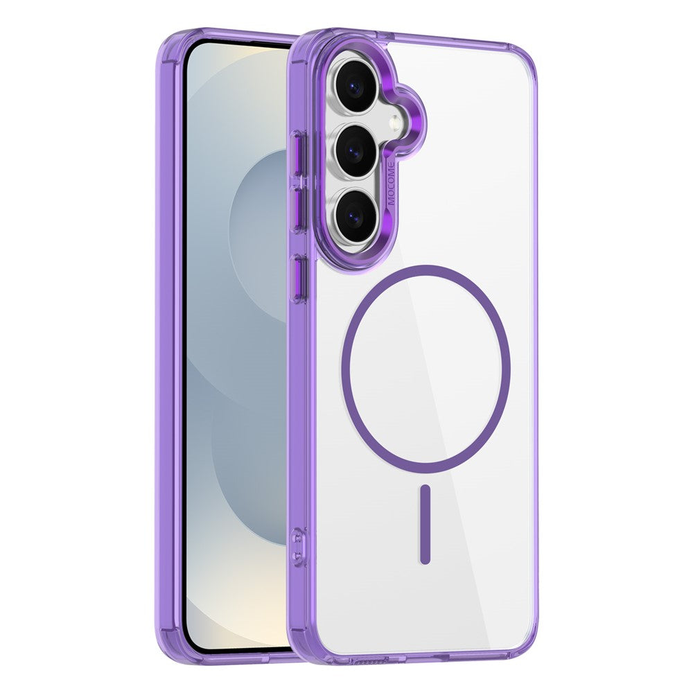 For Samsung Galaxy S25 FE Magnetic Case Compatible with MagSafe TPU PC Clear Phone Cover