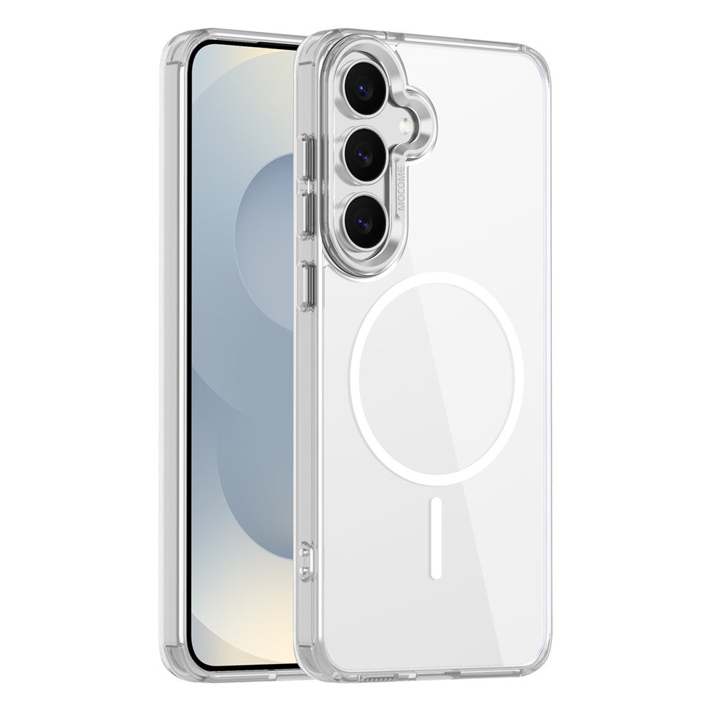 For Samsung Galaxy S25 FE Magnetic Case Compatible with MagSafe TPU PC Clear Phone Cover