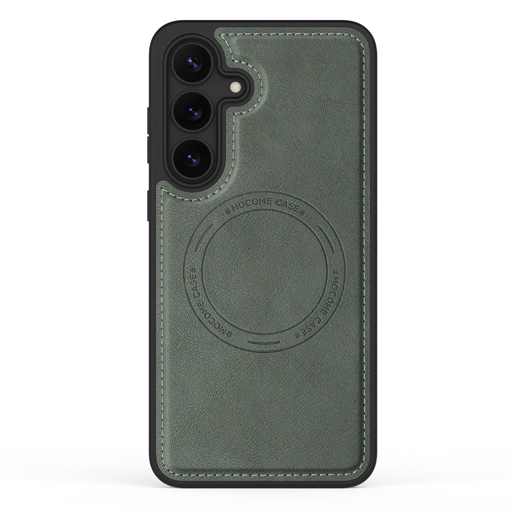 For Samsung Galaxy S25 FE Case Compatible with MagSafe Leather Back Phone Cover