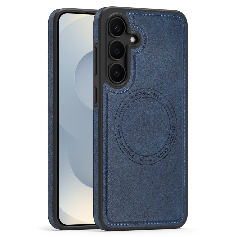 For Samsung Galaxy S25 FE Case Compatible with MagSafe Leather Back Phone Cover