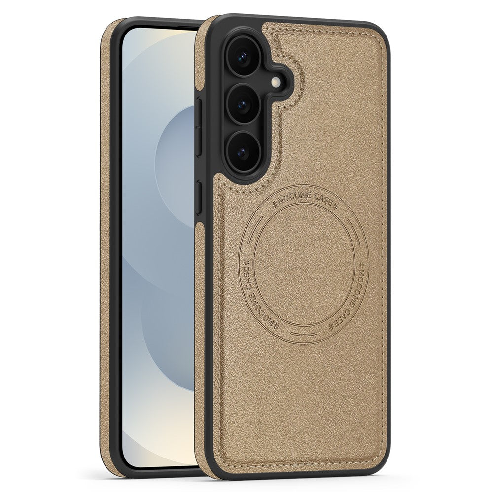 For Samsung Galaxy S25 FE Case Compatible with MagSafe Leather Back Phone Cover