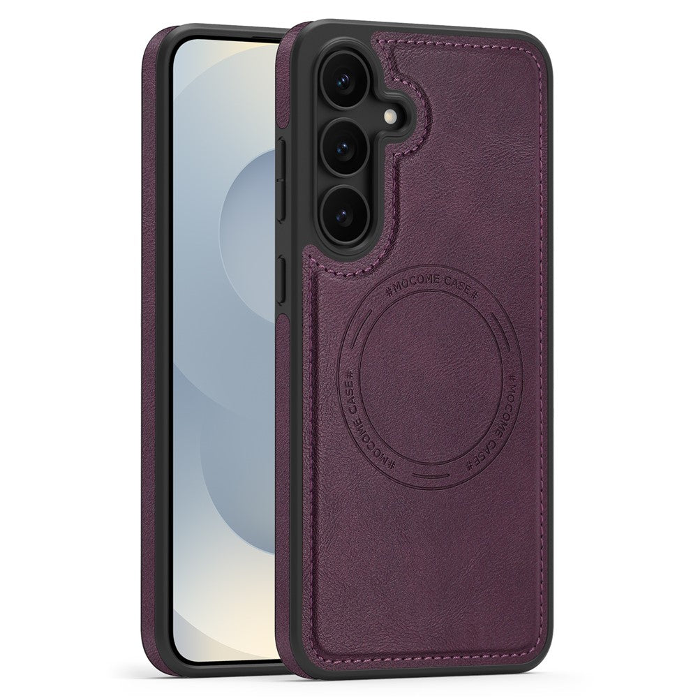 For Samsung Galaxy S25 FE Case Compatible with MagSafe Leather Back Phone Cover