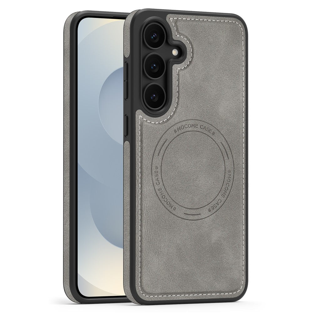 For Samsung Galaxy S25 FE Case Compatible with MagSafe Leather Back Phone Cover