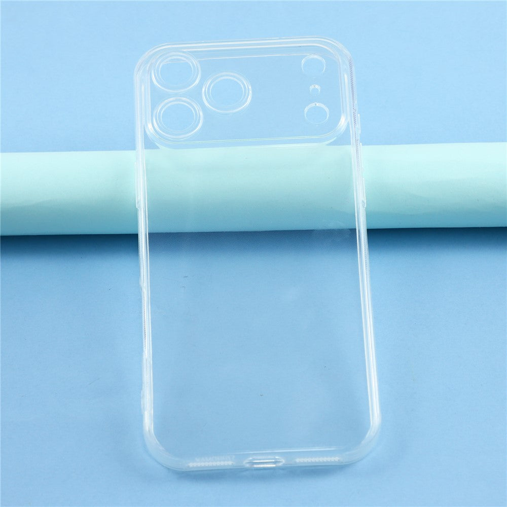 Coque de protection antichoc en TPU transparent de 1,5 mm d'épaisseur pour iPhone 17 Pro