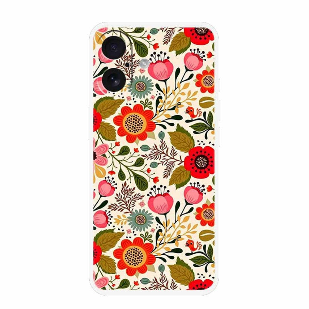 Funda para iPhone 17 de TPU con estampado de patrón, resistente a golpes.