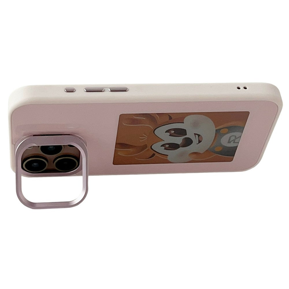 For iPhone 14 Pro Max Smart E-Ink Magnetic Case Lens Kickstand 4 Color HD 4 inch Display NFC DIY Customized Screen