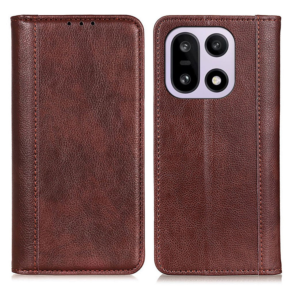 For OnePlus 15 5G Stand Case Split Leather Litchi Texture Wallet Phone Cover