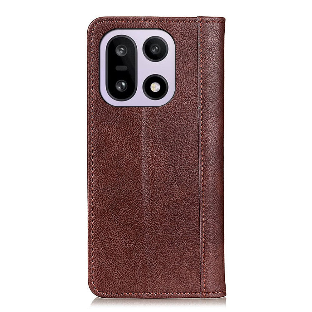 For OnePlus 15 5G Stand Case Split Leather Litchi Texture Wallet Phone Cover