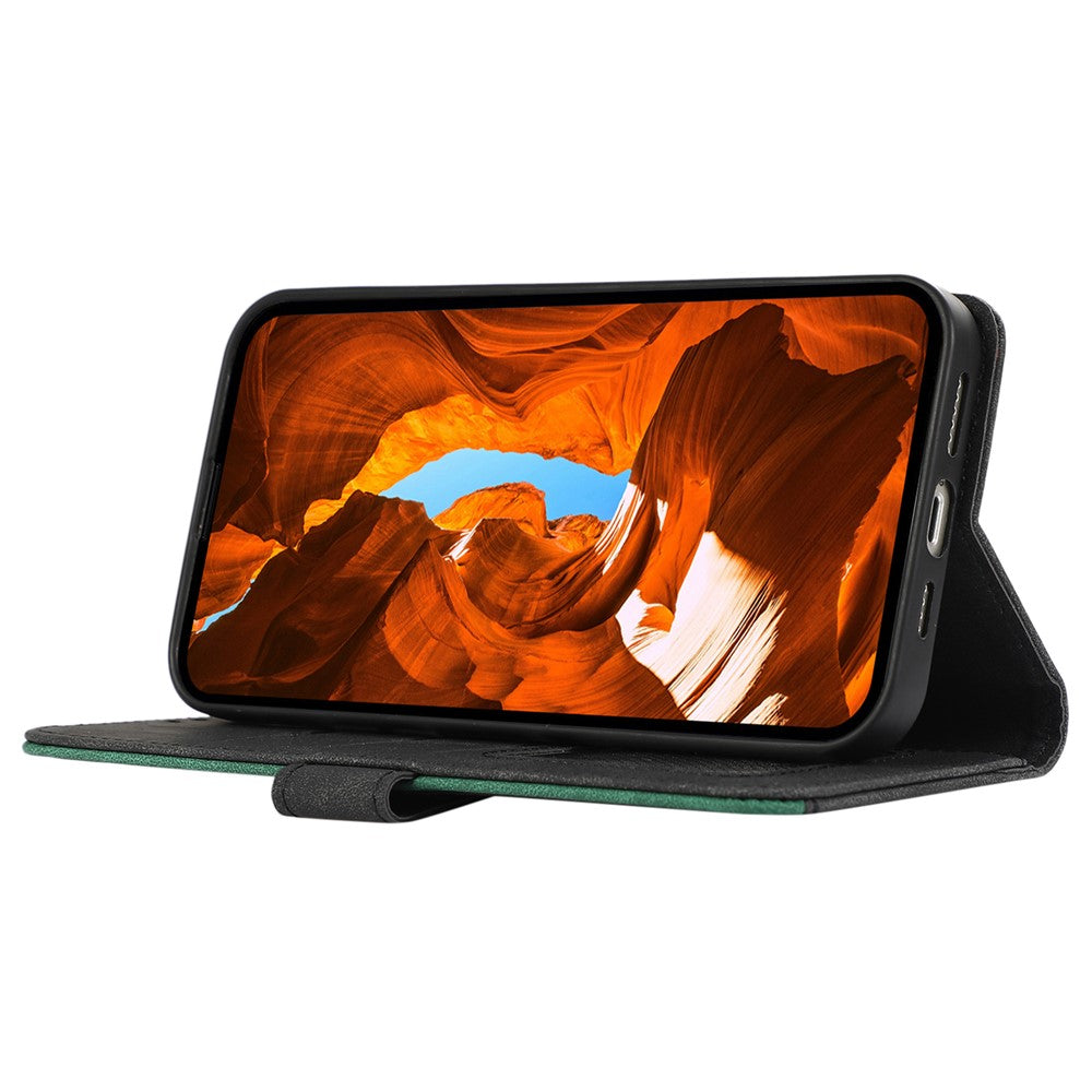 ABEEL For OnePlus 15 5G Case Color Splicing Leather Flip Phone Cover RFID Blocking