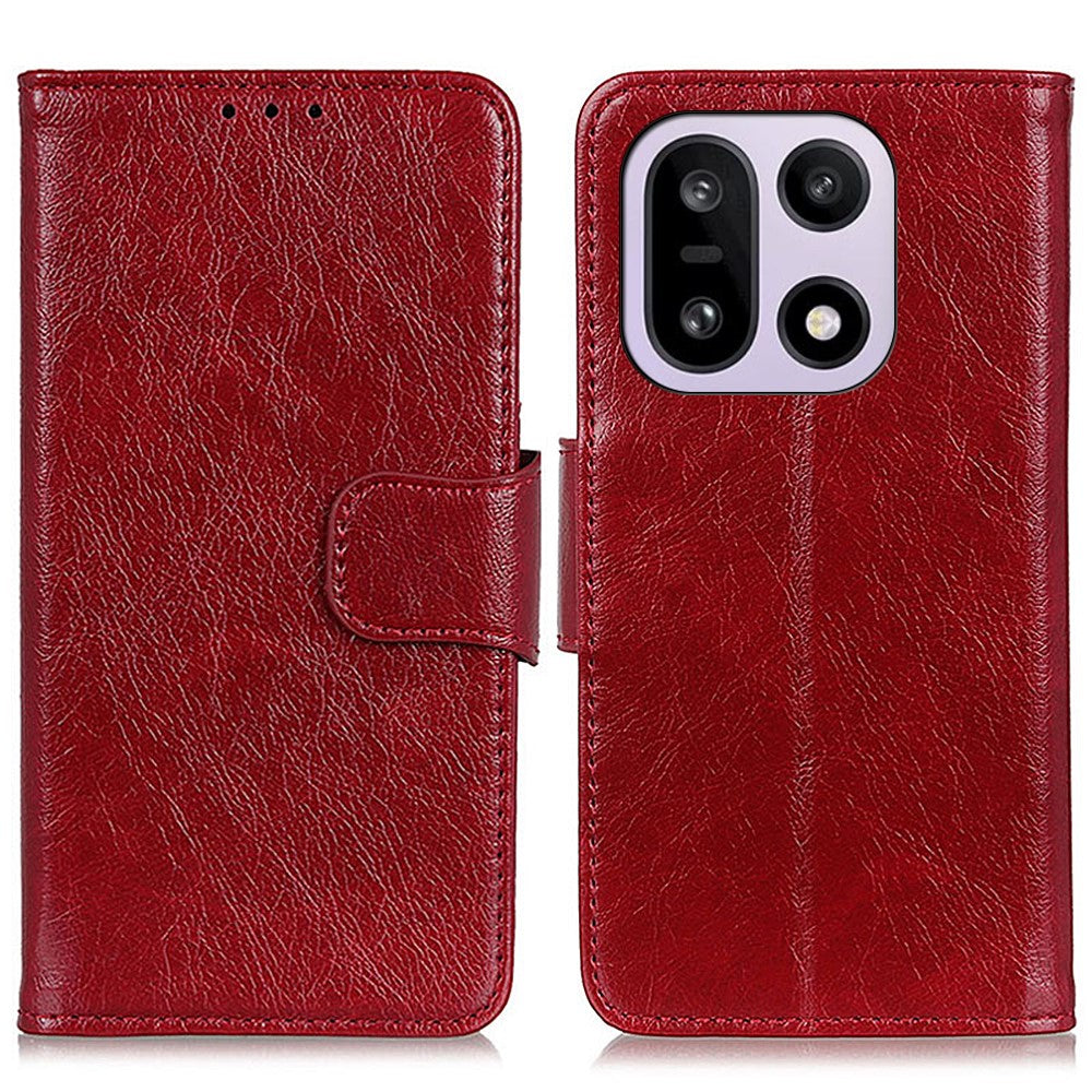 For OnePlus 15 5G Case Nappa Texture Split Leather Wallet Phone Cover