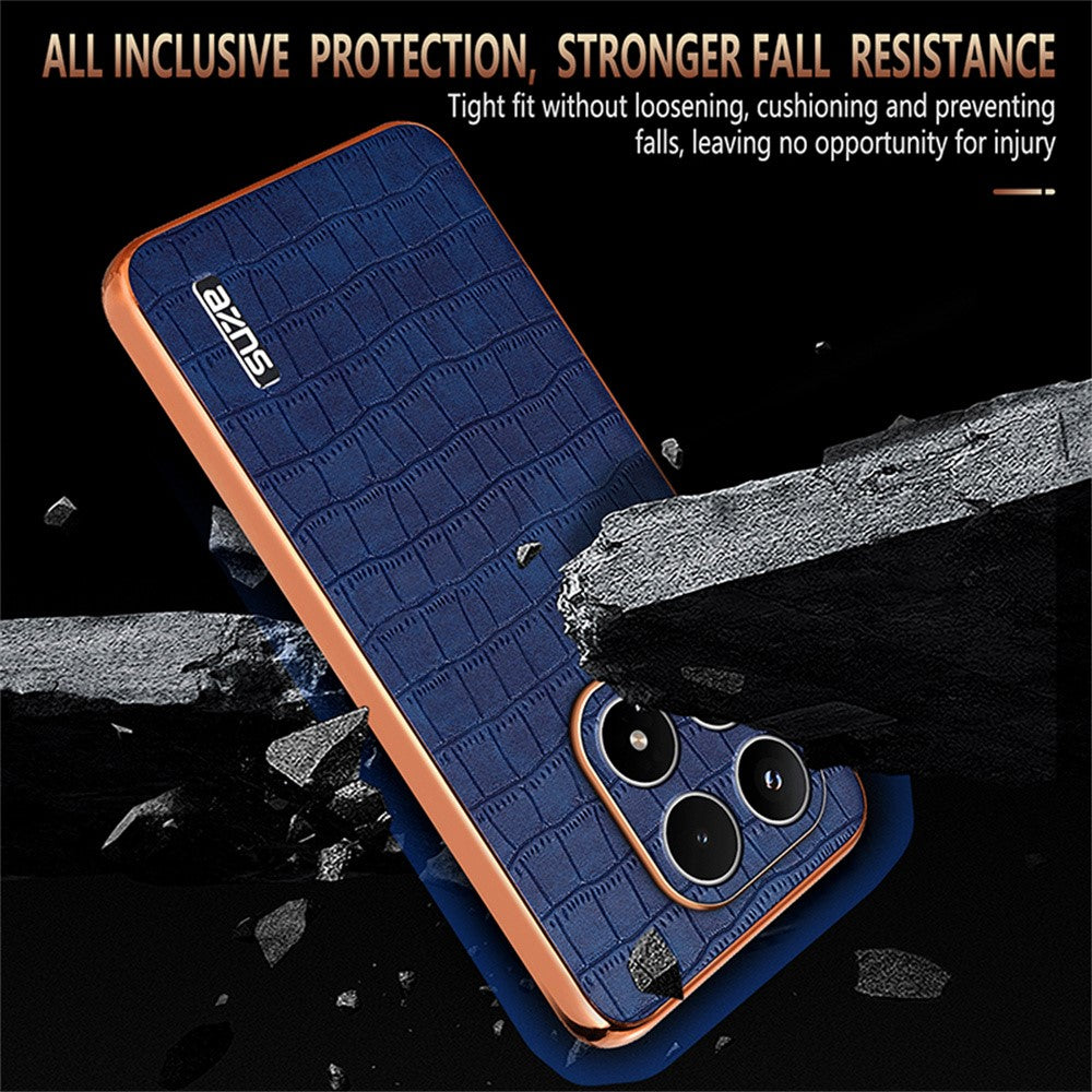 AZNS For Xiaomi 17 Case Electroplating Crocodile Texture PU + TPU Phone Cover