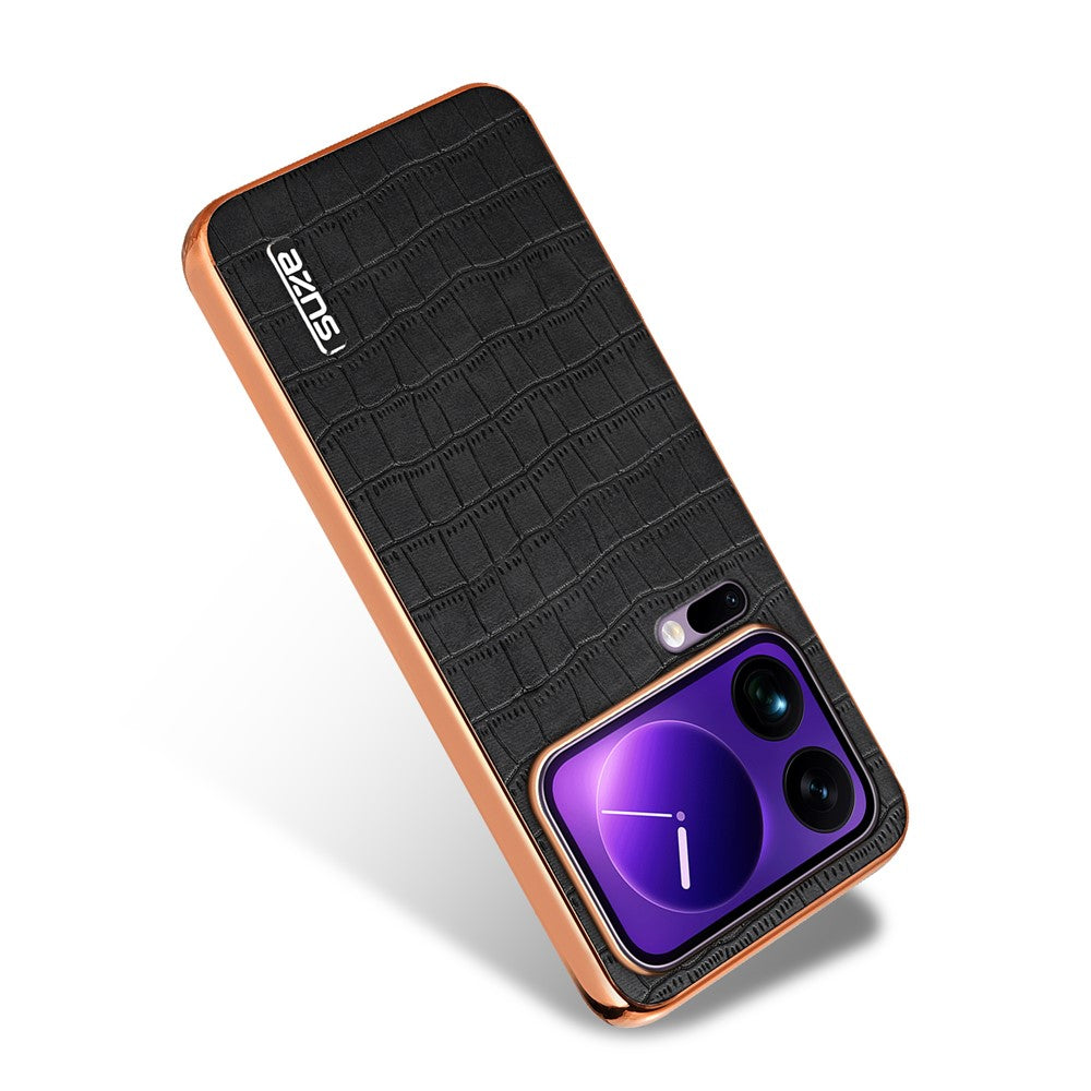 AZNS For Xiaomi 17 Pro Max Case Electroplating Crocodile Texture PU + TPU Phone Cover
