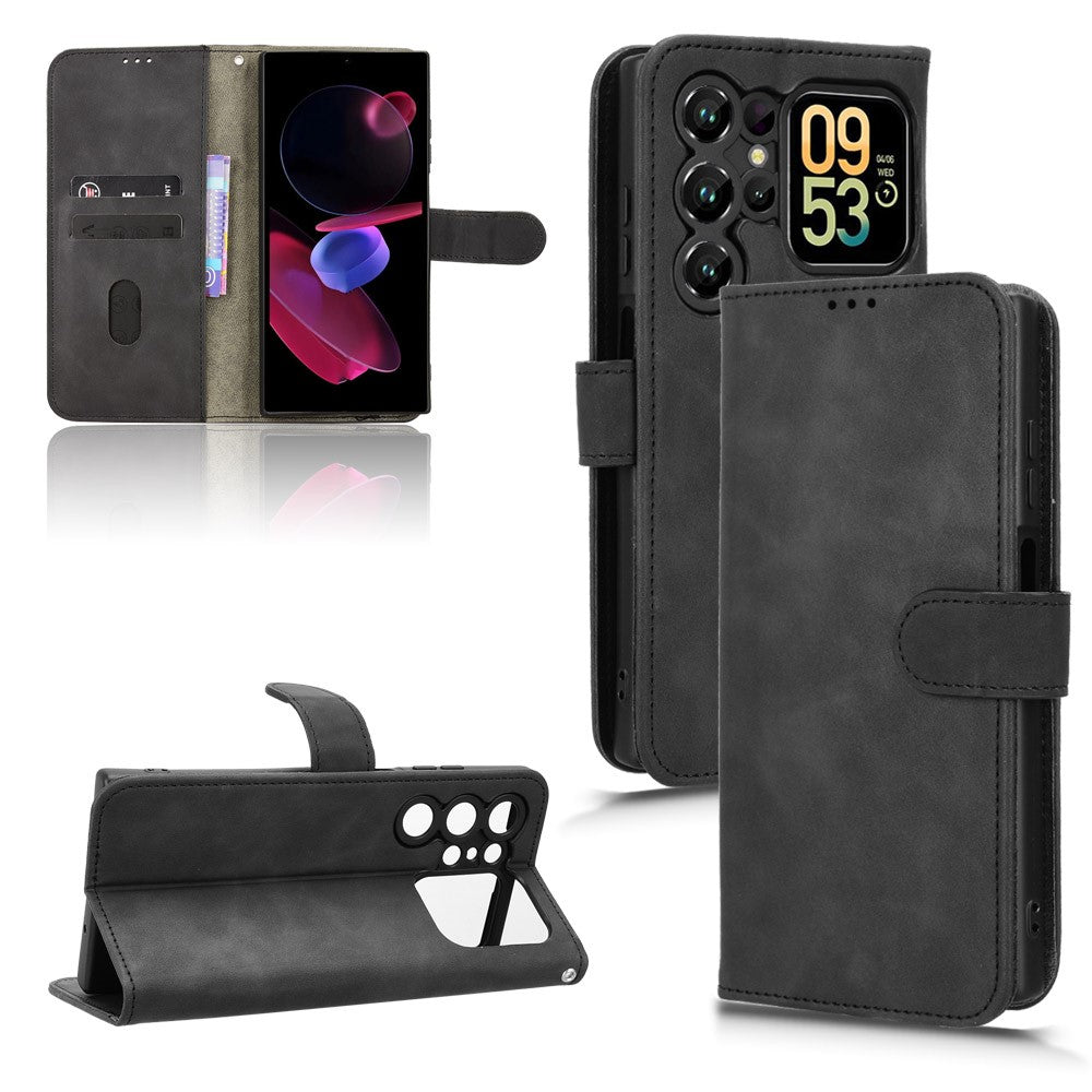 For Oukitel C62  /  C62 Pro Leather Case Skin Feel Anti Drop Wallet Flip Phone Cover