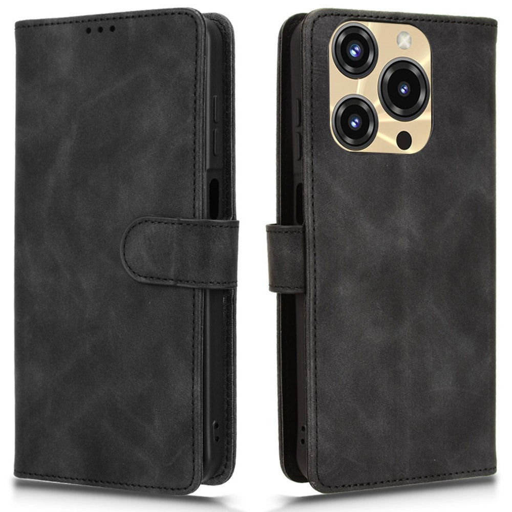 For Oukitel C69 Leather Case Skin Feel Anti Drop Wallet Flip Phone Cover